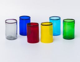 Murano glass shot glasses. Set of 6 pieces